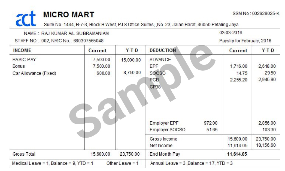 Pay Slip